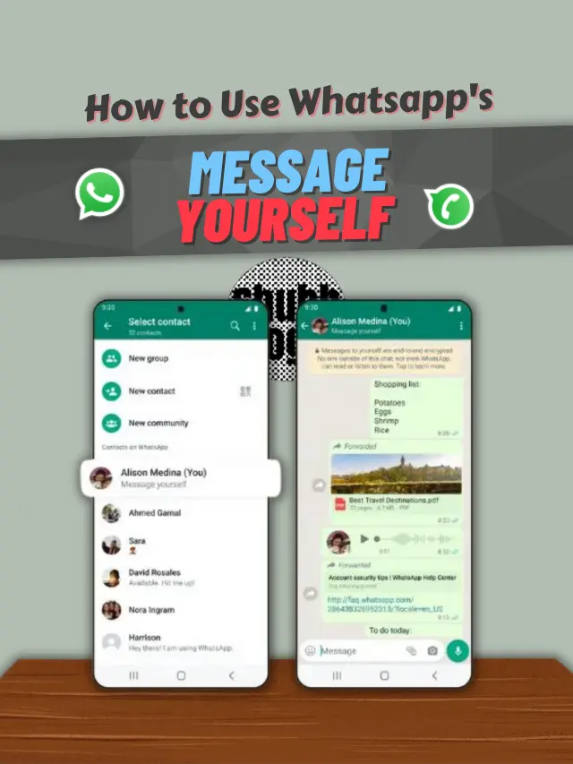 How to message yourself on whatsapp?