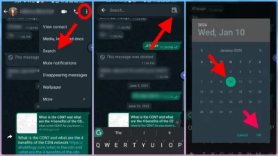 Whatsapp Update whatsapp search by date